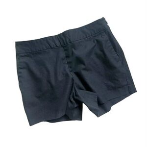 Banana Republic Factory Black Pique Cotton Shorts High Waist Side Zip 10 257992